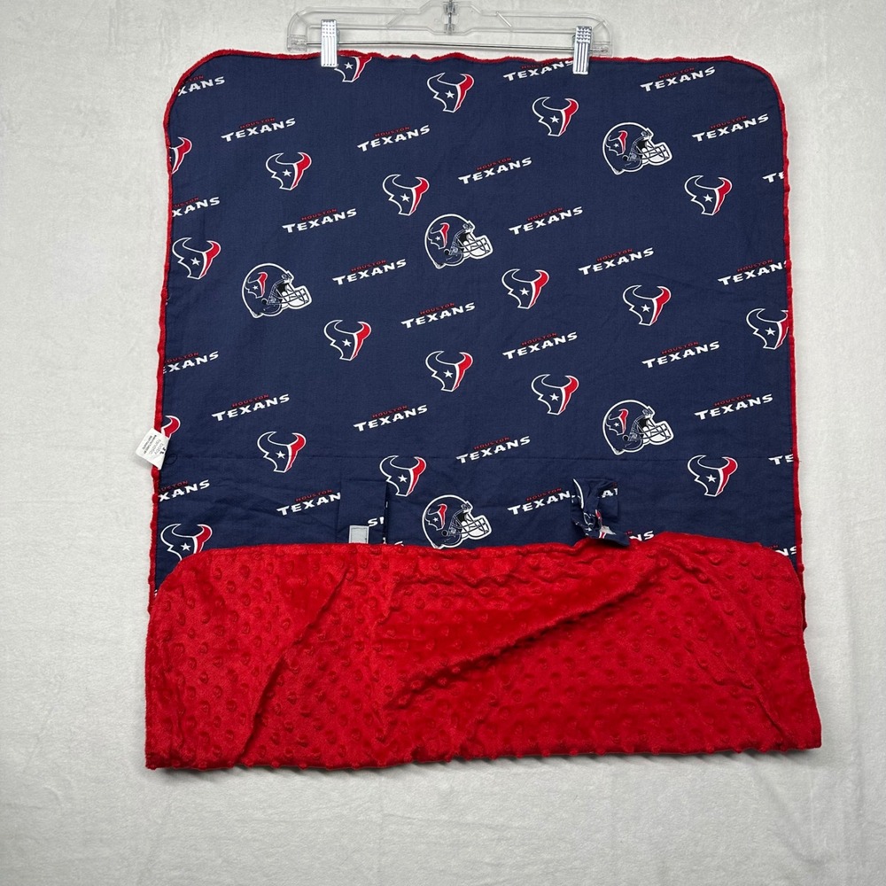 Baby‎ Fanatic Houston Texans NFL Football car seat cover Minky Red Blue Infant